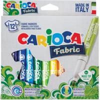 Carioca textielstift Fabric, kartonnen etui met 12 stiften Carioca textielstift Fabric, kartonnen etui met 12 stiften