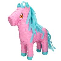 Pinata paard - roze - papier - 50 x 35 cm