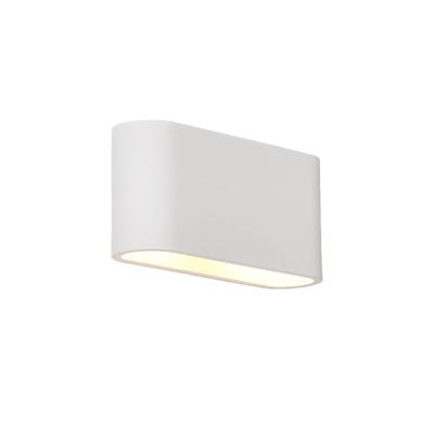 Artdelight Wandlamp Lille glad L 25 cm gips wit