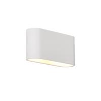 Artdelight Wandlamp Lille glad L 25 cm gips wit