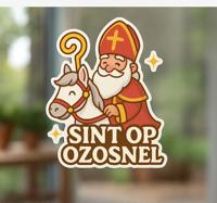 Happy sint op ozosnel raamsticker