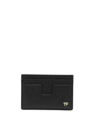 TOM FORD petit porte-cartes en cuir grainé - Noir