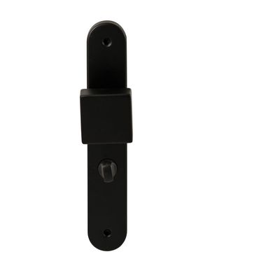 Hardbrass Knopkruk Quadro op ovaal langschild WC63/8mm - zwart Hardbrass Knopkruk Quadro op ovaal langschild WC63/8mm - zwart