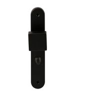 Hardbrass Knopkruk Quadro op ovaal langschild WC63/8mm - zwart - thumbnail