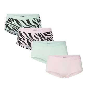 4-Pack Dames shorts - Solid - Katoenen dames onderbroek - Multipack - Voordeelverpakking