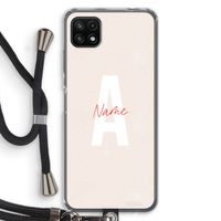 Strawberry Milkshake: Samsung Galaxy A22 5G Transparant Hoesje met koord