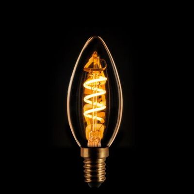 Kaars goud spiraal 2W dimbaar