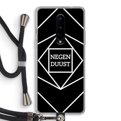 Negenduust geometrisch: OnePlus 8 Transparant Hoesje met koord