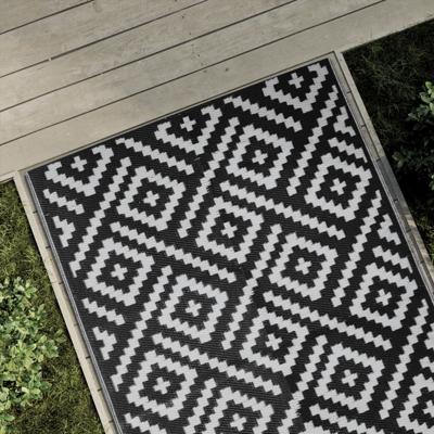Buitenkleed ARAKIL 120x180 cm PP wit en zwart