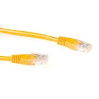 ACT Gele 10 meter U/UTP CAT6A patchkabel snagless met RJ45 connectoren - thumbnail