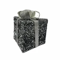 Kerstdecoratie Cadeau LED Zilver 20cm