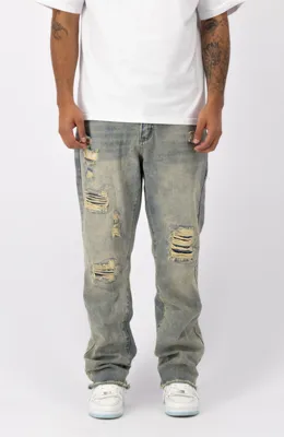 Black Bananas Distressed Jeans Blauw - Maat 29 - Kleur: Blauw | Soccerfanshop