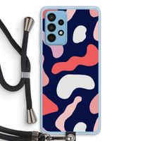 Memphis Shapes Pink: Samsung Galaxy A52 Transparant Hoesje met koord