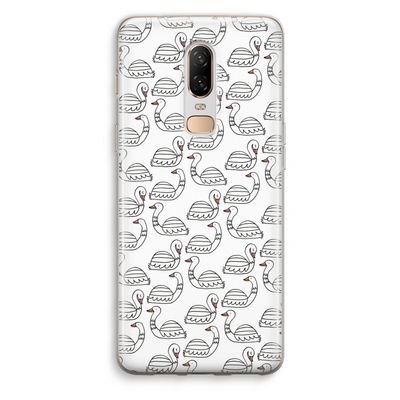 Zwanen: OnePlus 6 Transparant Hoesje