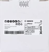 Bosch Accessoires X-LOCK Fiberschijf, 115mm, G 36, R574, Best for Metal - 50 stuk(s) - 2608619154 - thumbnail