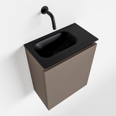 Toiletmeubel Mondiaz Ture | 40 cm | Meubelkleur Smoke | Eden wastafel Urban Links | Zonder kraangat