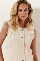 Tramontana Tweed Gilet | Light sand