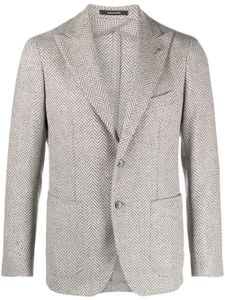 Tagliatore blazer boutonné à motif de chevrons - Gris