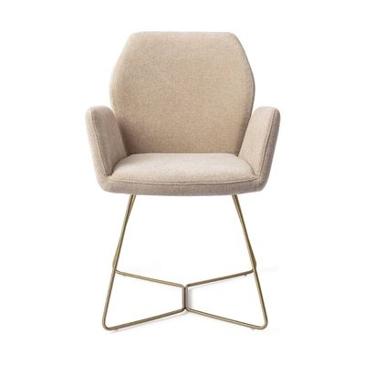 Jesper Home Misaki eetkamerstoel Funky Fudge beehive gold