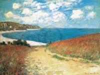 Kunstdruk Claude Monet - Meadow Road to Pourville 1882 80x60cm Kunstdruk Claude Monet - Meadow Road to Pourville 1882 80x60cm