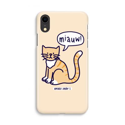Miauw: iPhone XR Volledig Geprint Hoesje