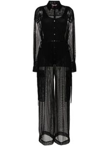 PINKO x Patrick McDowell combinaison en mesh - Noir