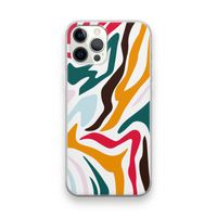 Colored Zebra: iPhone 12 Pro Transparant Hoesje