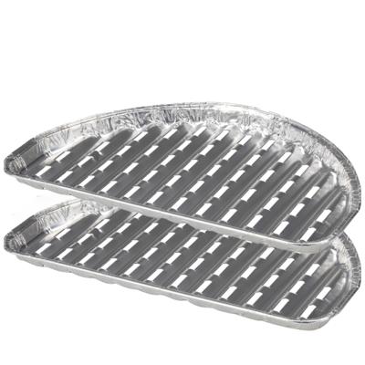 BBQ Collection barbecue grillschalen - Set van 8x stuks - 33 x 19 cm - Vlees grillen - BBQ rooster
