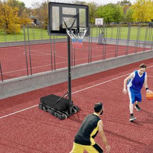Zandzak voor Basketbalkorfstandaard tot 136 kg Zand Verzwaarde Grondanker voor Mobiele Basketbalmanden Waterafstotend Zwart