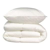 Beddengoedpakket microvezel - 1 warm dekbed 140x200 cm + 1 kussen 60x60 cm wit
