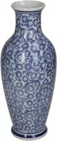 Kersten vaas porselein dutch delight 10x26cm blauw