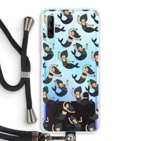 Zeemeermin: Huawei P Smart Pro Transparant Hoesje met koord