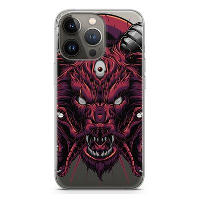 Hell Hound and Serpents: iPhone 13 Pro Transparant Hoesje