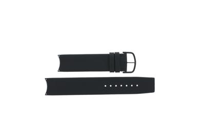 Horlogeband Omega 196.0440 / X0015593 / 93565564 Leder Zwart 20mm