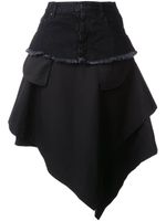 UNRAVEL PROJECT jupe asymétrique - Noir