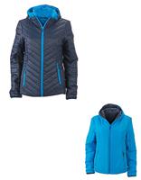 James & Nicholson JN1091 Ladies´ Lightweight Jacket - /Navy/Aqua - M - thumbnail