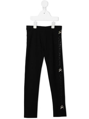 Calvin Klein Kids legging à logo imprimé - Noir