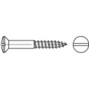 TOOLCRAFT TO-5446188 Bolverzonken houtschroeven 3 mm 35 mm Sleuf DIN 95 Messing 200 stuk(s)