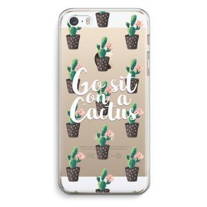 Cactus quote: iPhone 5 / 5S / SE Transparant Hoesje