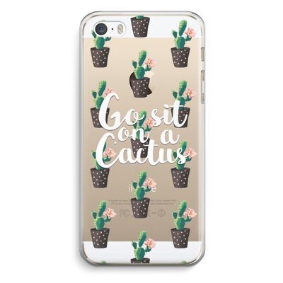 Cactus quote: iPhone 5 / 5S / SE Transparant Hoesje