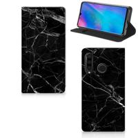 Huawei P30 Lite New Edition | Standcase | Marmer Zwart - Origineel Cadeau Vader