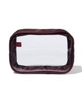 HEMA Toilettas 12x18cm transparant bordeaux
