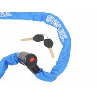 Stahlex Kettingslot - blauw - 120 cm - 2 sleutels - scooter / fiets - kabelslot   - - thumbnail