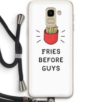 Fries before guys: Samsung Galaxy J6 (2018) Transparant Hoesje met koord