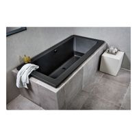 Xenz Society ligbad 200x90x50cm ebony mat zwart