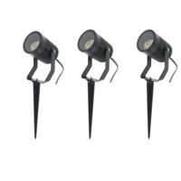 Set 3x LED tuinspot prikspot armatuur GU10 ZWART 220/230Volt IP65