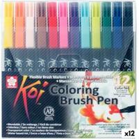 Set Viltstiften Talens Sakura KOI Multicolour 12 Onderdelen (12 Stuks)