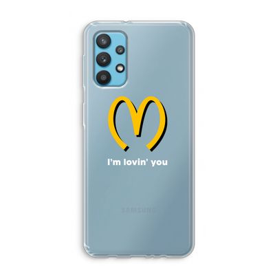 I'm lovin' you: Samsung Galaxy A32 4G Transparant Hoesje