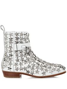 Philipp Plein bottines Stars en cuir - Blanc