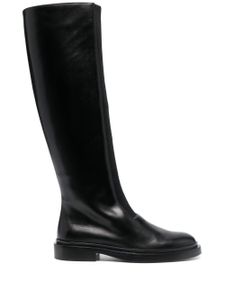 Jil Sander bottes en cuir - Noir